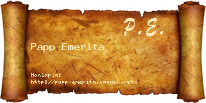 Papp Emerita névjegykártya